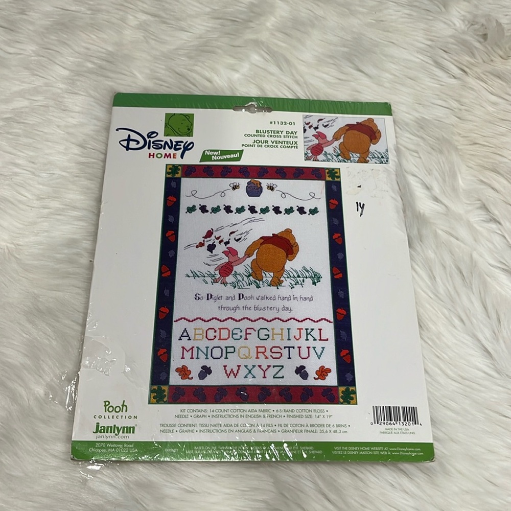 Sealed Disney Home Winnie The Pooh Blustery Day Cross Stitch Kit #1132-01 New
